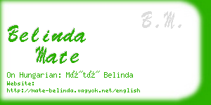 belinda mate business card
